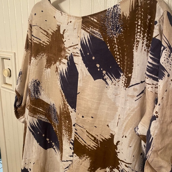 Cristina Vergani Linen Blend Loose Fitting Large Dress - Picture 10 of 10